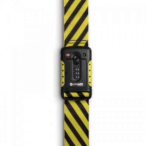 Ремінь для багажу Pacsafe® Strapsafe 100 Travel Sentry жовтий/чорний - 10460402