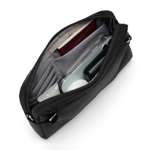 Сумка через плече Pacsafe W 3в1 Sling 1 л чорна антизлодій 4 ступені захисту - 20461100