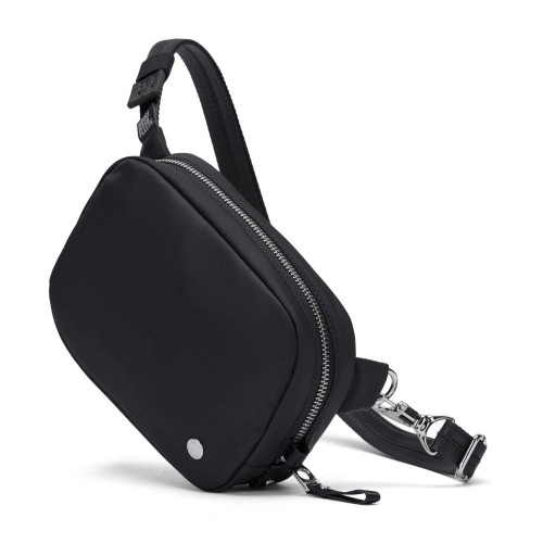 Сумка через плече Pacsafe W Micro sling 2 л чорна антизлодій 4 ступені захисту - 20467100
