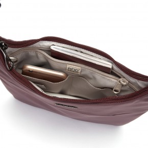 Сумка через плече Pacsafe Cruise 2 л бордова антизлодій 5 ступенів захисту - 20705329