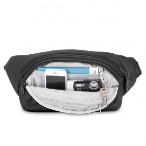 Сумка на пояс Pacsafe Metrosafe LS120 2 л чорна антизлодій 4 ступені захисту - 30405100