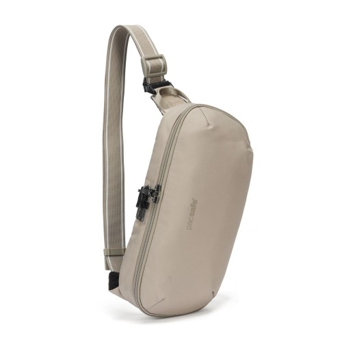 Сумка-слінг через плече Pacsafe Metrosafe V Urban Sling 5 л бежева антизлодій 5 ступенів захисту - 30615237