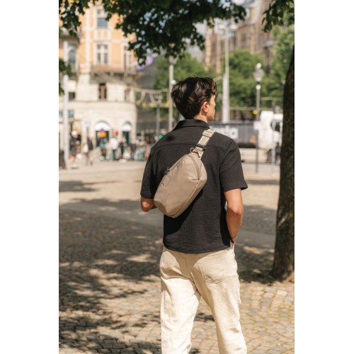 Сумка-слінг через плече Pacsafe Metrosafe V Urban Sling 5 л бежева антизлодій 5 ступенів захисту - 30615237