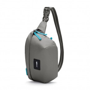 Сумка-слінг через плече Pacsafe GO 2.5 л сіра антизлодій 5 ступенів захисту - 35100146