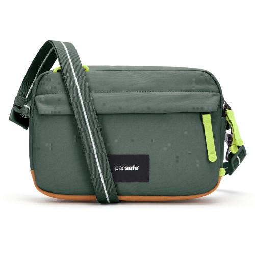 Сумка через плече Pacsafe GO crossbody 2.5 л темно-зелена антизлодій 6 ступенів захисту - 35105535