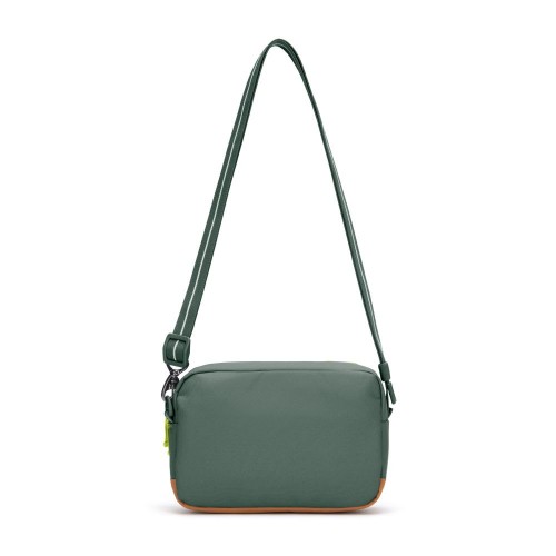Сумка через плече Pacsafe GO crossbody 2.5 л темно-зелена антизлодій 6 ступенів захисту - 35105535