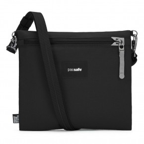 Сумка через плече Pacsafe GO crossbody pouch 2.5 л чорна антизлодій 4 ступені захисту - 35125130