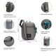 Сумка через плече Pacsafe GO Micro Crossbody 1.5 л сіра антизлодій 4 ступені захисту - 35130146