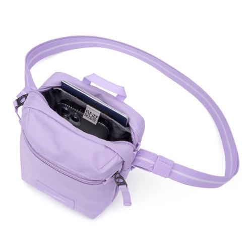 Сумка через плече Pacsafe GO Micro Crossbody 1.5 л лавандова антизлодій 4 ступені захисту - 35130612