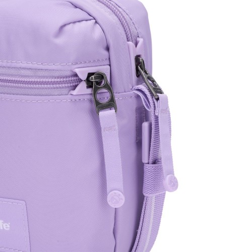 Сумка через плече Pacsafe GO Micro Crossbody 1.5 л лавандова антизлодій 4 ступені захисту - 35130612