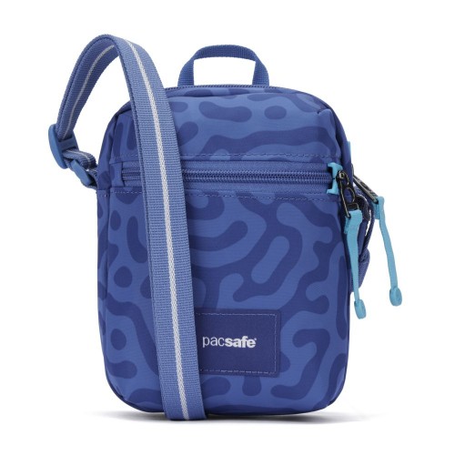 Сумка через плече Pacsafe GO Micro Crossbody 1.5 л небесно-блакитна антизлодій 4 ступені захисту - 35130827