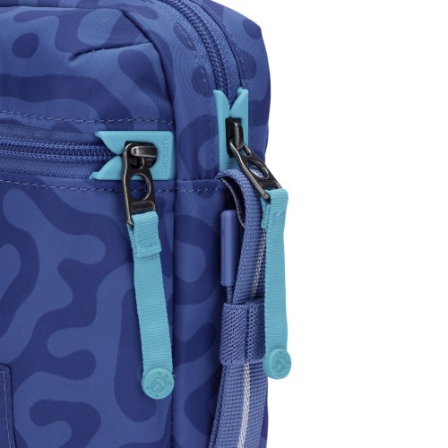 Сумка через плече Pacsafe GO Micro Crossbody 1.5 л небесно-блакитна антизлодій 4 ступені захисту - 35130827