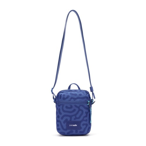 Сумка через плече Pacsafe GO Micro Crossbody 1.5 л небесно-блакитна антизлодій 4 ступені захисту - 35130827