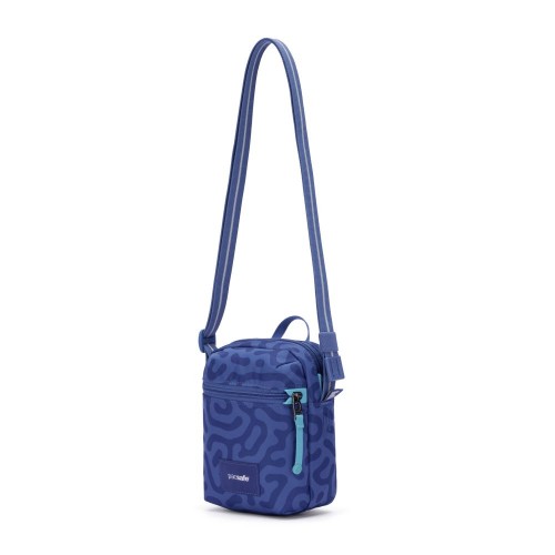 Сумка через плече Pacsafe GO Micro Crossbody 1.5 л небесно-блакитна антизлодій 4 ступені захисту - 35130827