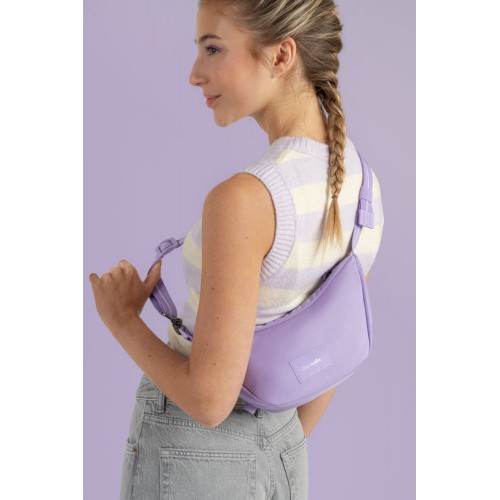 Сумка через плече Pacsafe GO Lunar Crossbody  2.5 л лавандова антизлодій 5 ступенів захисту - 35135612