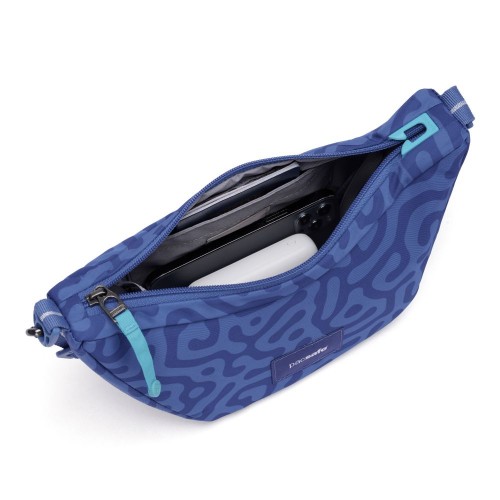 Сумка через плече Pacsafe GO Lunar Crossbody  2.5 л небесно-блакитна антизлодій 5 ступенів захисту - 35135827
