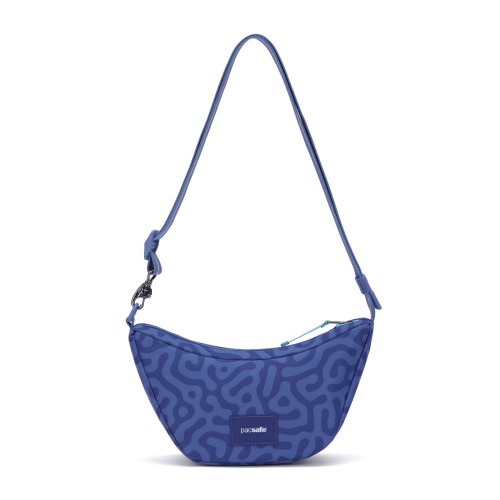 Сумка через плече Pacsafe GO Lunar Crossbody  2.5 л небесно-блакитна антизлодій 5 ступенів захисту - 35135827