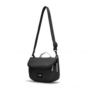 Сумка через плече Pacsafe GO Saddle Crossbody 7.1-11 л чорна антизлодій 6 ступенів захисту - 35140130