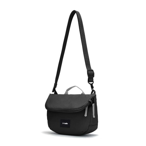 Сумка через плече чорна антизлодій Pacsafe GO Saddle Crossbody 6 ступенів захисту - 35140130