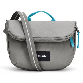 Сумка через плече Pacsafe GO Saddle Crossbody 7 л сіра антизлодій 6 ступенів захисту - 35140146