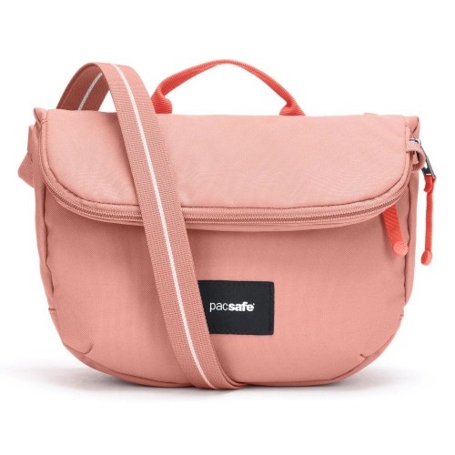 Сумка через плече рожева антизлодій Pacsafe GO Saddle Crossbody 6 ступенів захисту - 35140340