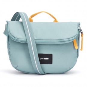 Сумка через плече Pacsafe GO Saddle Crossbody 7 л м'ятна антизлодій 6 ступенів захисту - 35140528