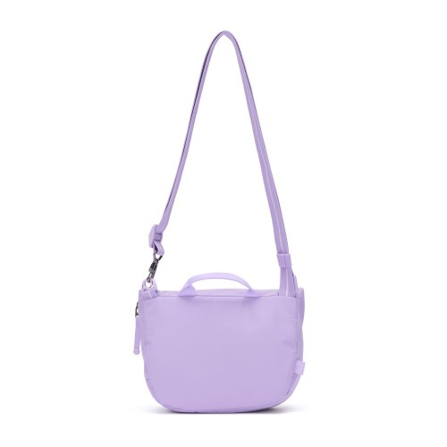 Сумка через плече Pacsafe GO Saddle Crossbody 7 л лавандова антизлодій 6 ступенів захисту - 35140612
