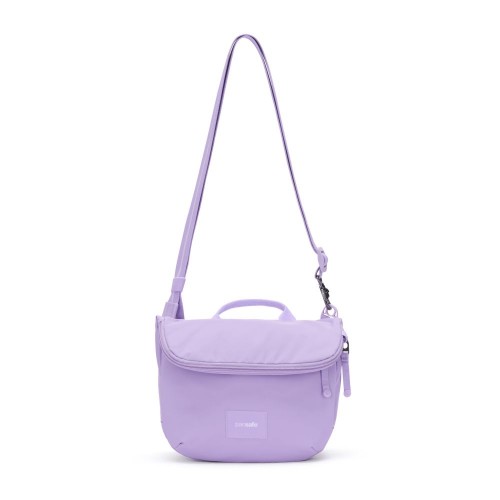 Сумка через плече Pacsafe GO Saddle Crossbody 7 л лавандова антизлодій 6 ступенів захисту - 35140612