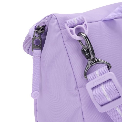 Сумка через плече Pacsafe GO Saddle Crossbody 7 л лавандова антизлодій 6 ступенів захисту - 35140612