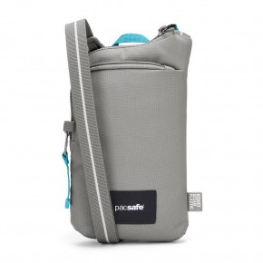 Сумка через плече Pacsafe GO Tech Crossbody 0.2 л сіра антизлодій 4 ступені захисту - 35175146