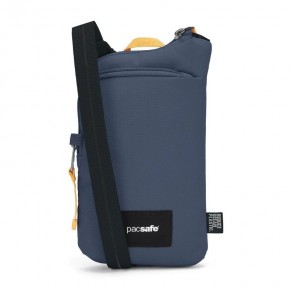 Сумка через плече Pacsafe GO Tech Crossbody 0.2 л темно-синя антизлодій 4 ступені захисту - 35175651