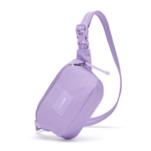 Сумка через плече Pacsafe GO Micro Sling 1 л лавандова антизлодій 5 ступенів захисту - 35195612