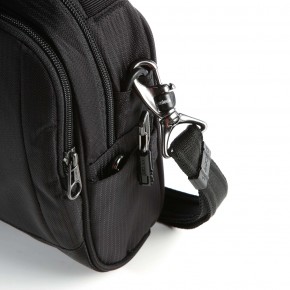 Сумка через плече Pacsafe Metrosafe LS100 Econyl 3 л чорна антизлодій 6 ступенів захисту - 40115138