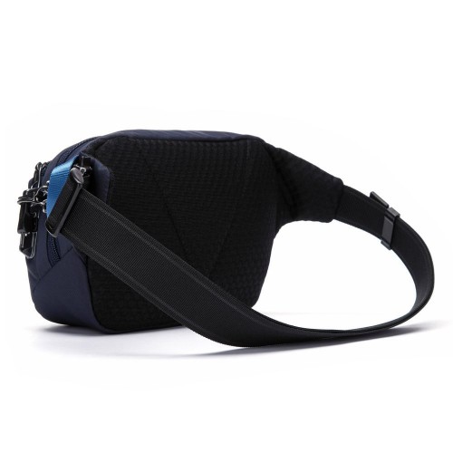 Сумка на пояс Pacsafe V Hip Pack 4 л темно-синя антизлодій 5 ступенів захисту - 60141658