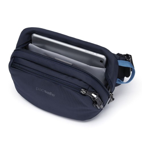 Сумка на пояс Pacsafe V Hip Pack 4 л темно-синя антизлодій 5 ступенів захисту - 60141658