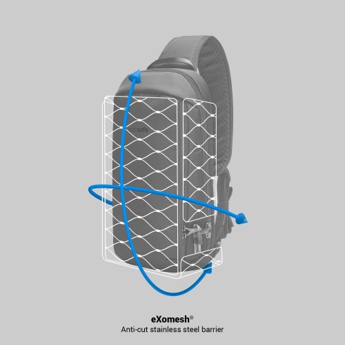 Сумка через плече чорна антизлодій 5 ступенів захисту від крадіжки Pacsafe Vibe 325 - 60221130