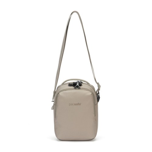 Сумка через плече Pacsafe V Companion Crossbody 5 л бежева антизлодій 5 ступенів захисту - 61105237