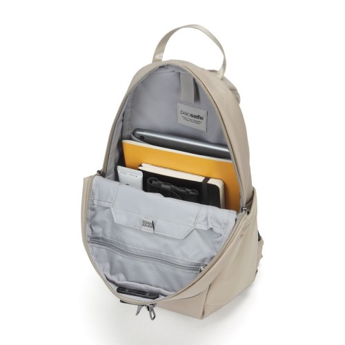 Рюкзак Pacsafe V12 Tech 12 л бежевий антизлодій 5 ступенів захисту - 61140237